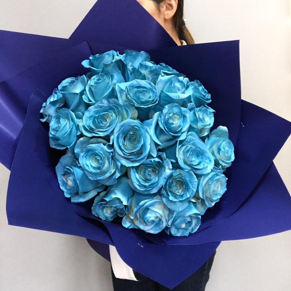 Букет синих роз