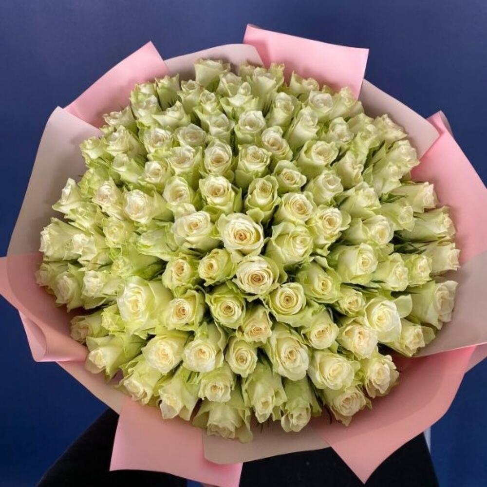 Букет из 101 белой розы